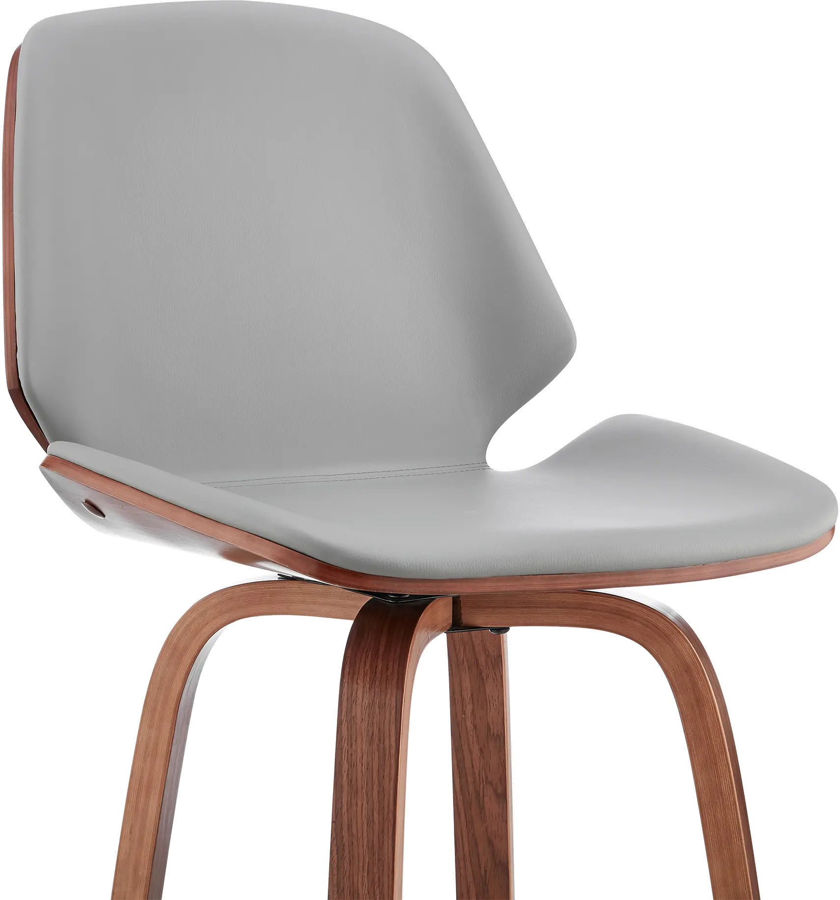 LCAABAWAGR26 Arabela Gray and Walnut Swivel Counter Height Stool-6