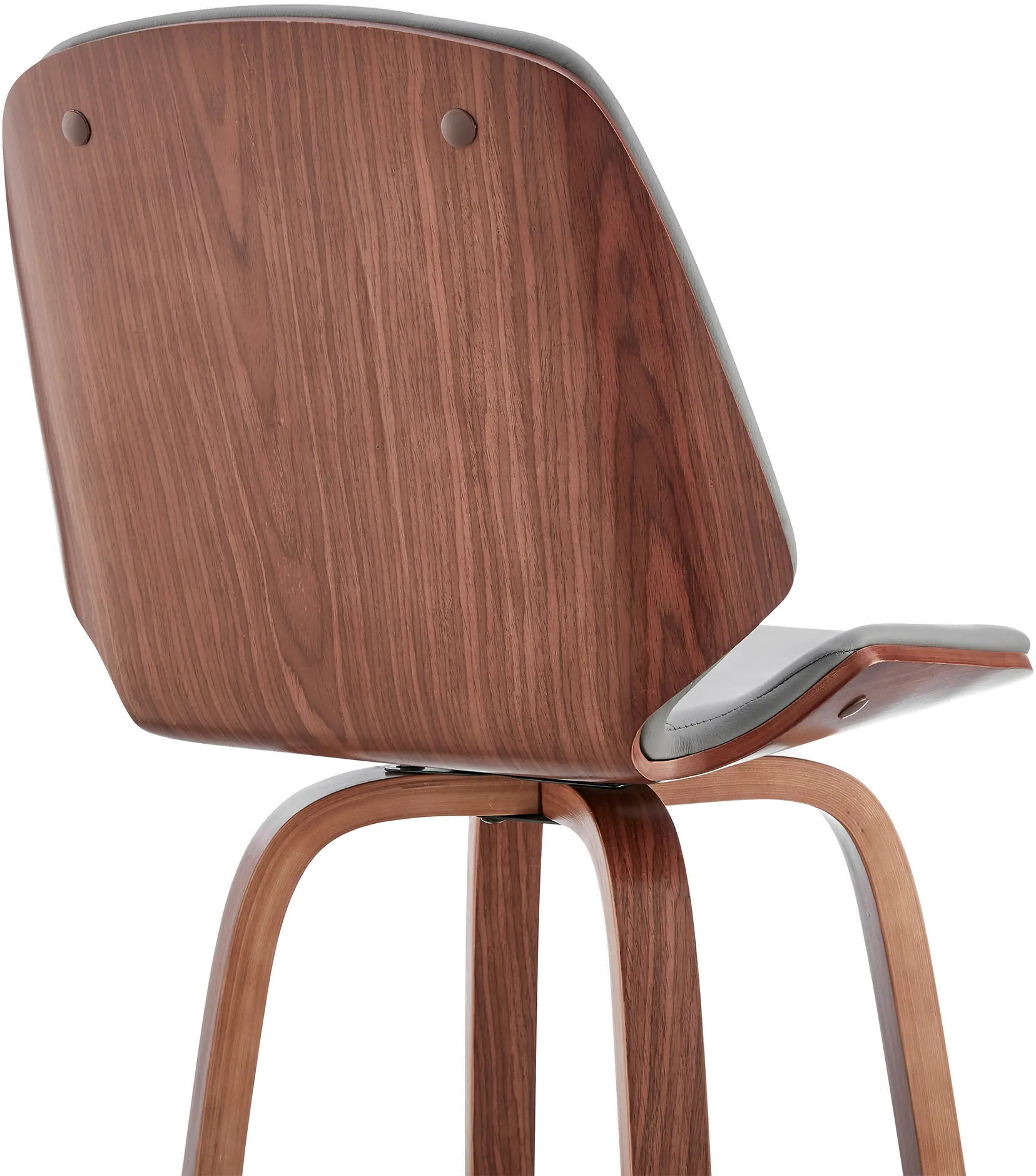 LCAABAWAGR26 Arabela Gray and Walnut Swivel Counter Height Stool-7