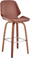 LCAABAWABR26 Arabela Brown and Walnut Swivel Counter Height Stool