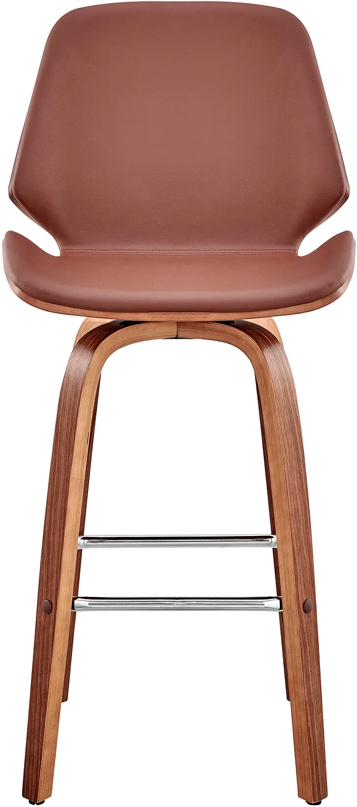 LCAABAWABR26 Arabela Brown and Walnut Swivel Counter Height Stool-3