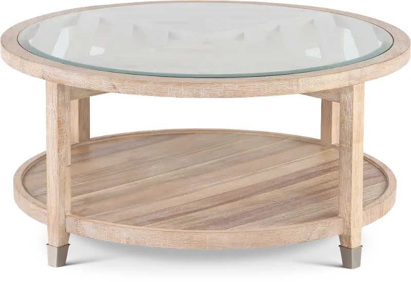 Morgan Natural Glass Top Coffee Table