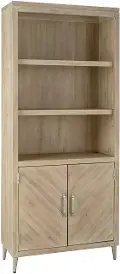 Morgan Acacia Wood Door Bookcase