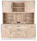 Morgan Light Brown Credenza Hutch