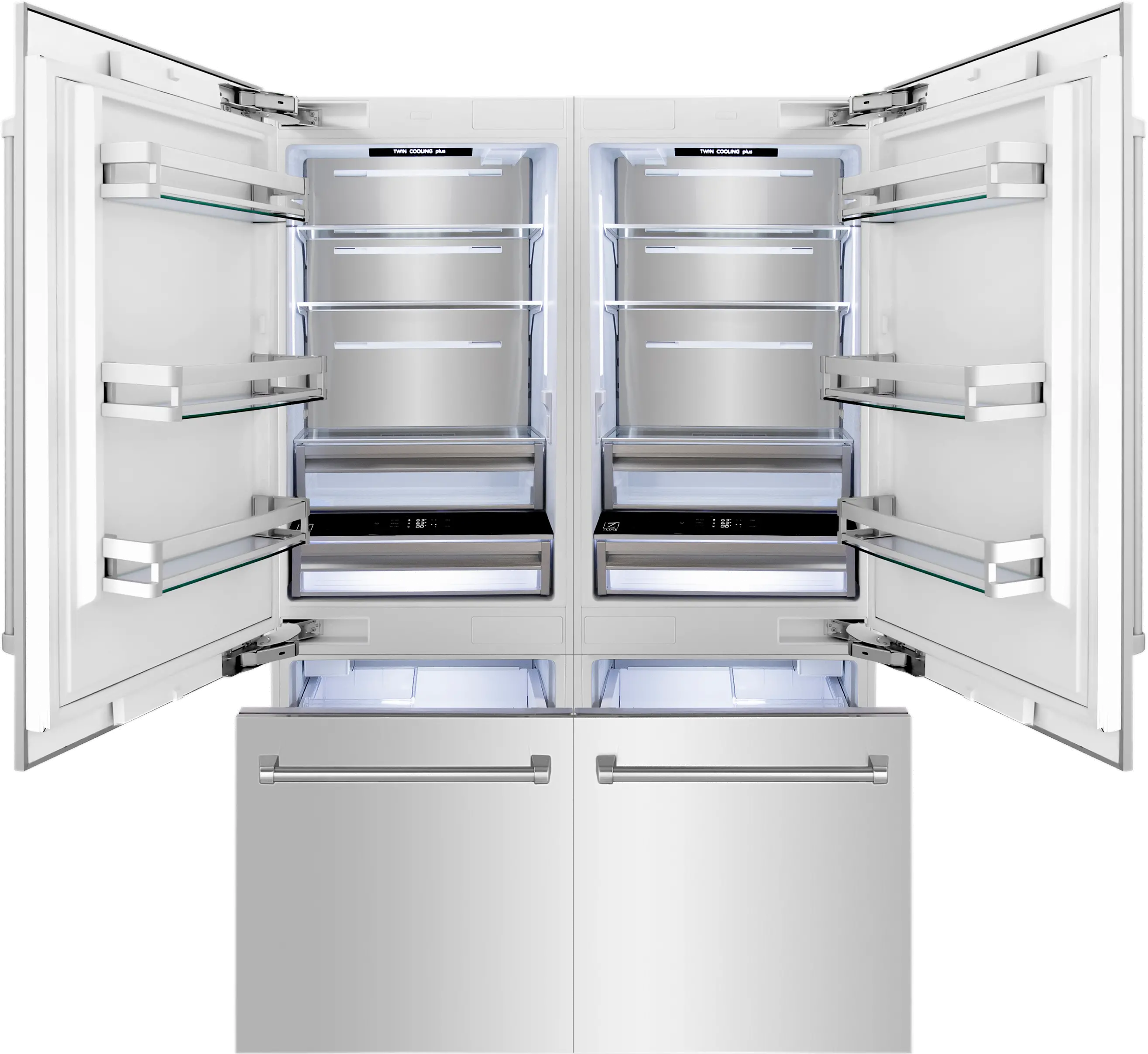 RBIV-304-60 ZLINE 60 32.2 cu ft 4-Door French Door Refrigerator - Built-In Counter Depth Stainless Steel-4