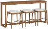 Margo Walnut Console and Stool Set