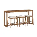 Margo Walnut Console and Stool Set