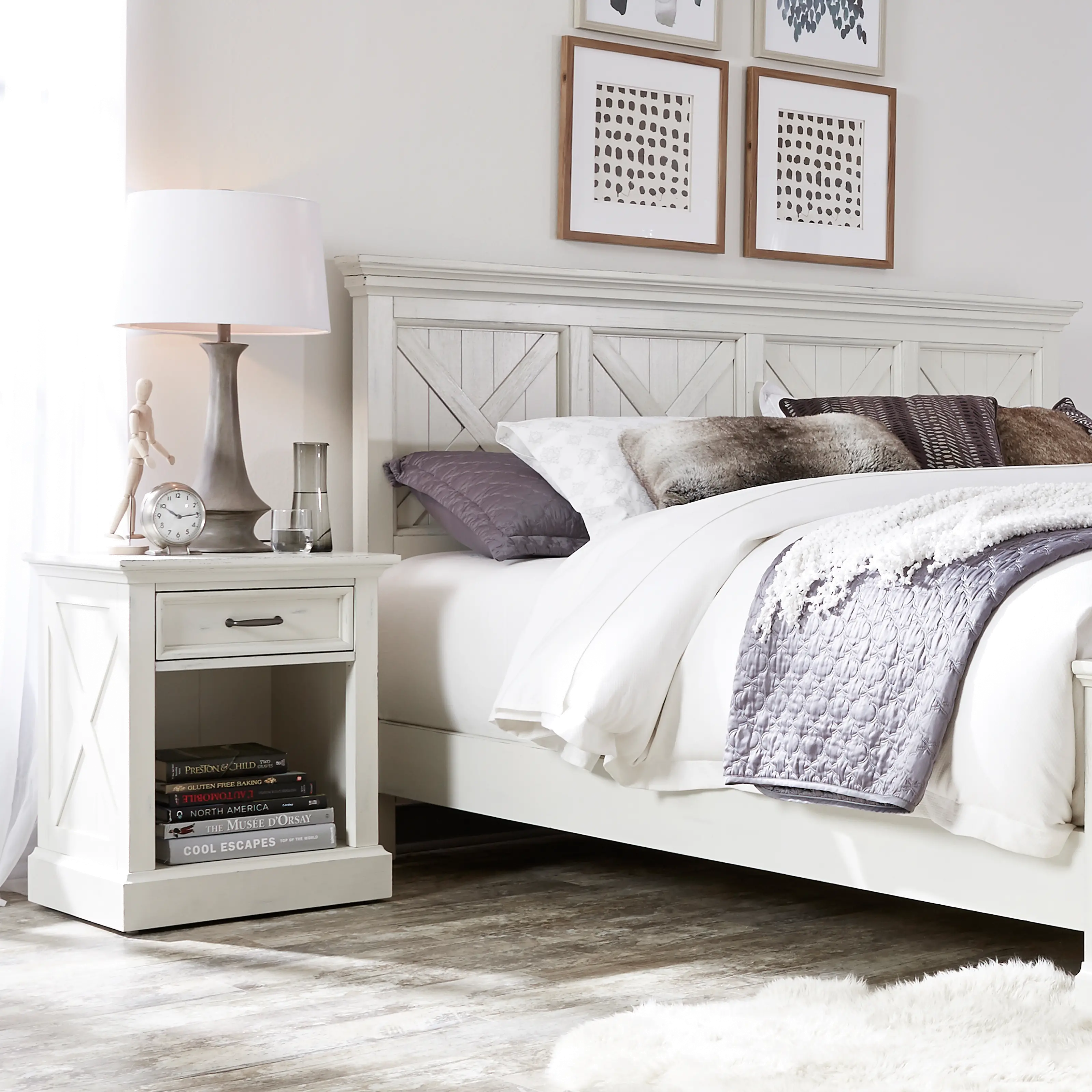 5523-601 Seaside Lodge Off-White King Headboard-1