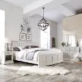 5523-600 Seaside Lodge Off-White King Bed