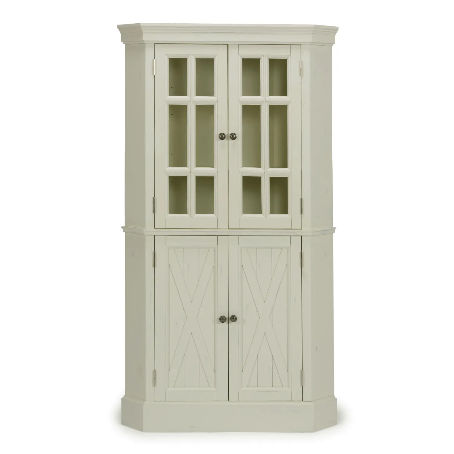 5523-68 Seaside Lodge Off-White Corner China Cabinet-1