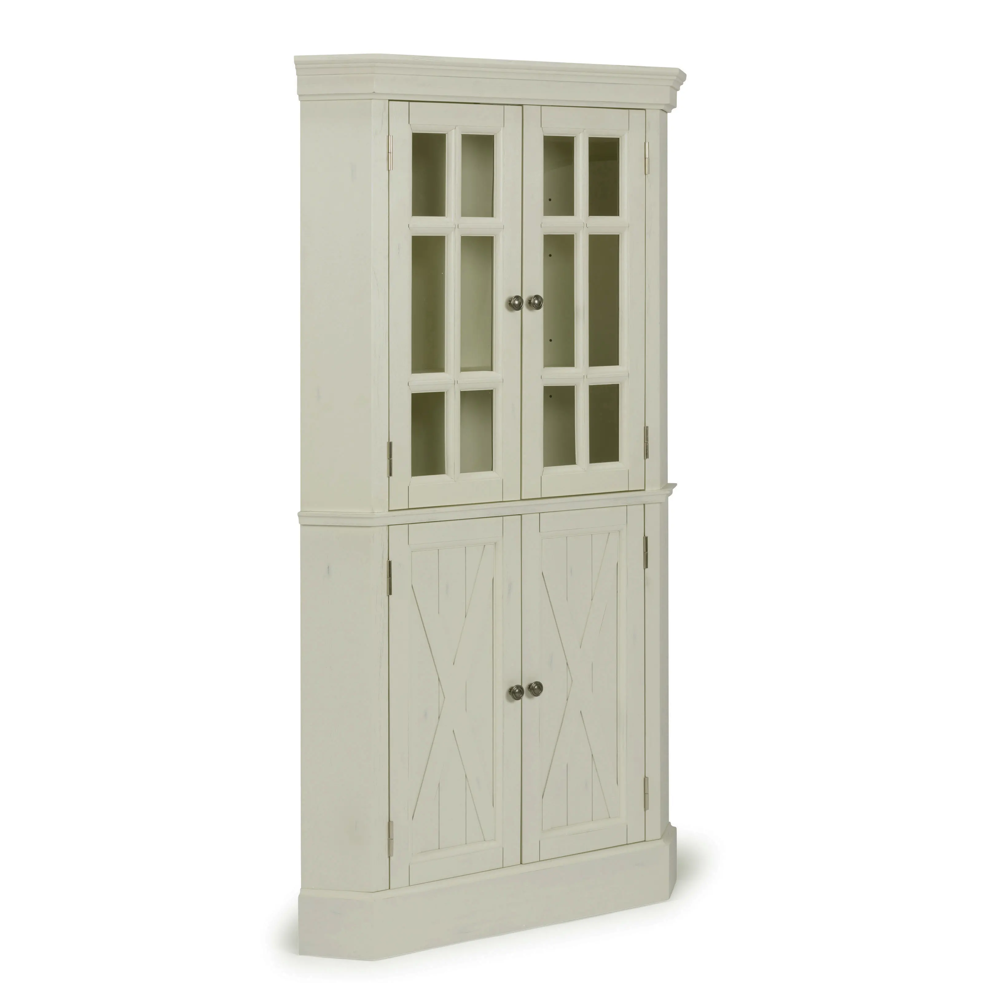 5523-68 Seaside Lodge Off-White Corner China Cabinet-3