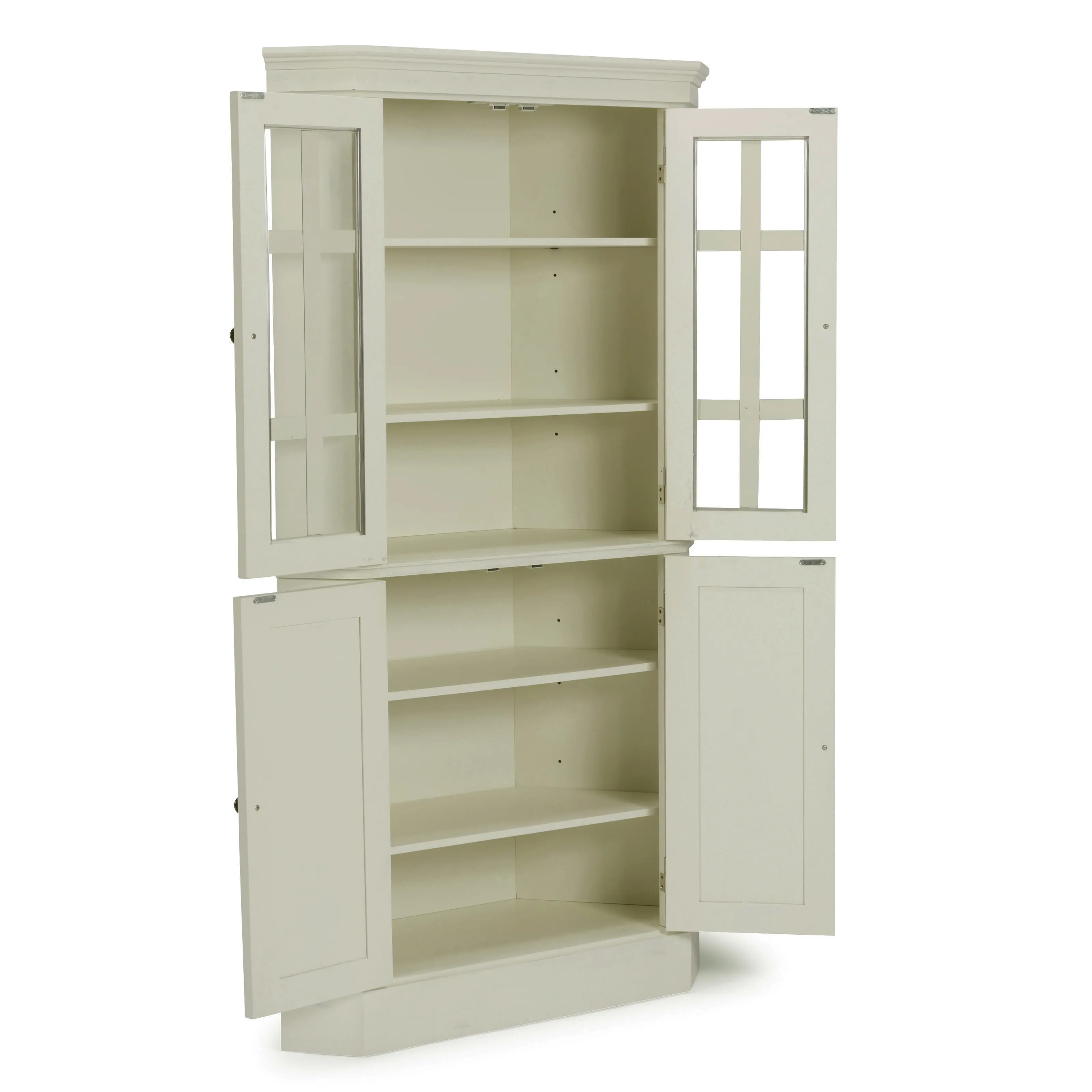 5523-68 Seaside Lodge Off-White Corner China Cabinet-4