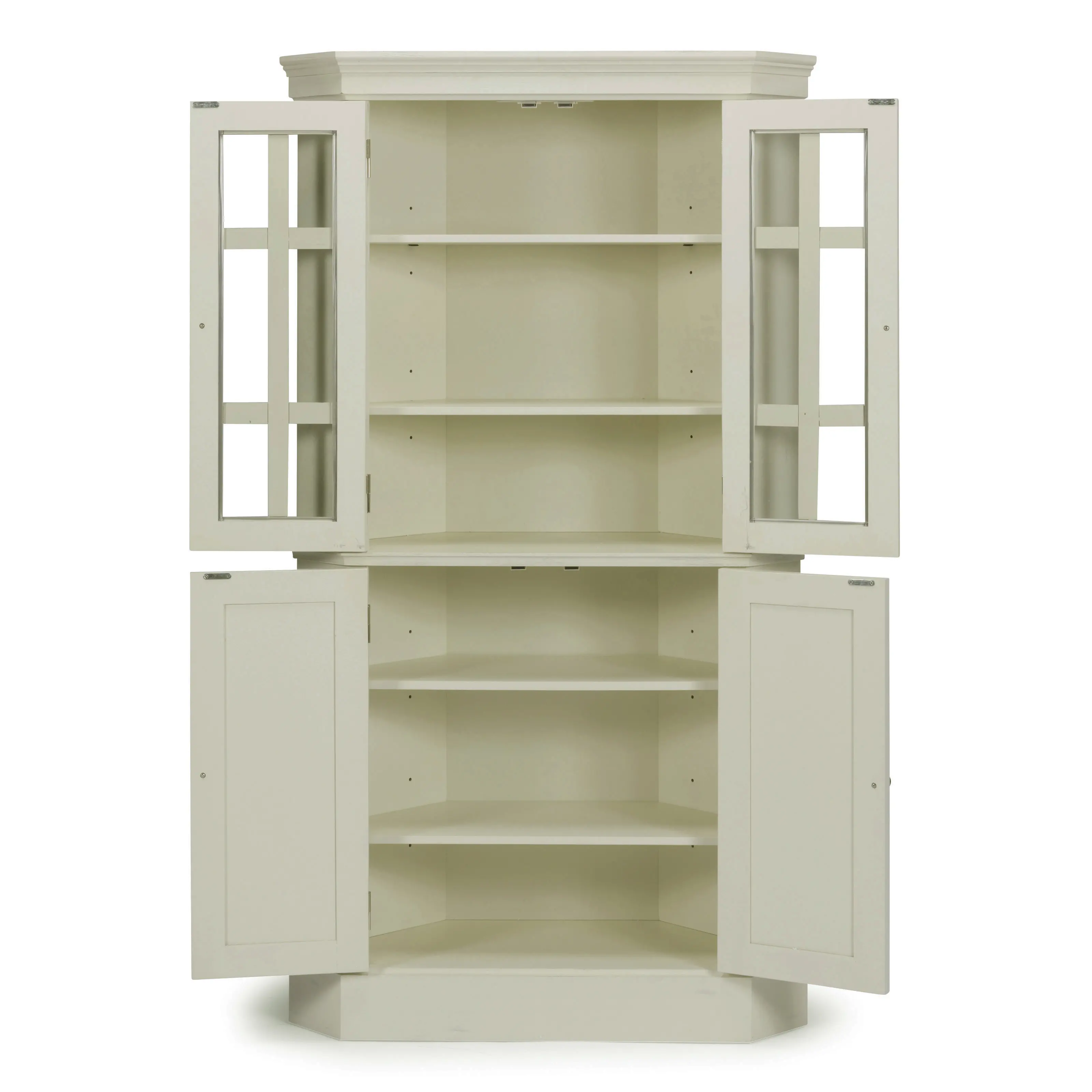5523-68 Seaside Lodge Off-White Corner China Cabinet-5
