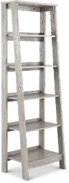 Trestle Light Gray Tiered Bookcase