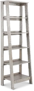 Trestle Light Gray Tiered Bookcase