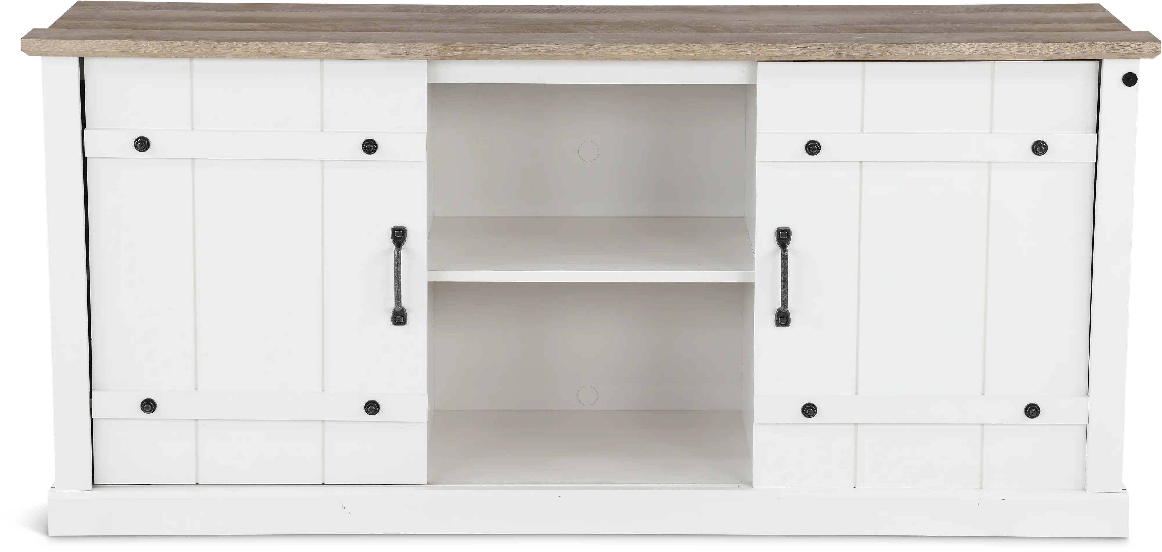 Farmhouse White 62 TV Stand-1