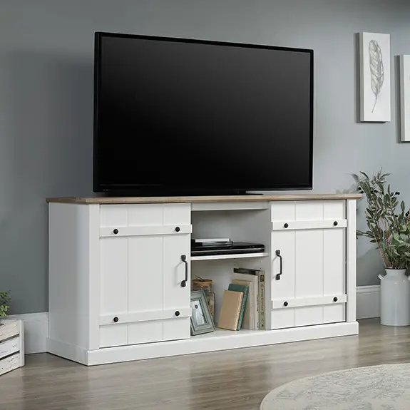 Farmhouse White 62 TV Stand-2
