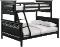 Calloway Black Twin-over-Full Bunk Bed
