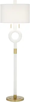 Athena White and Gold 65 Floor Lamp