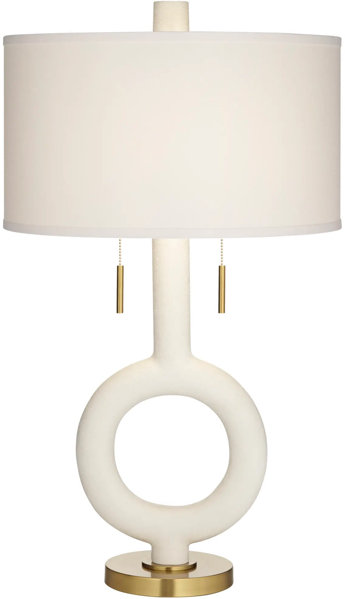 Athena 31 Inch White and Gold Table Lamp-1