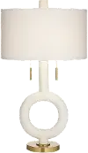 Athena 31 Inch White and Gold Table Lamp