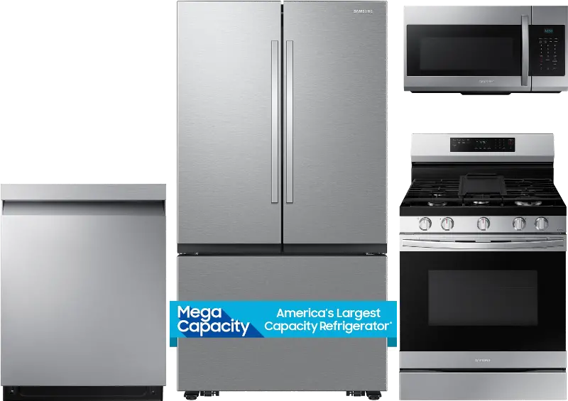 Samsung 4 Piece Gas Kitchen Appliance Package - Stainless Steel