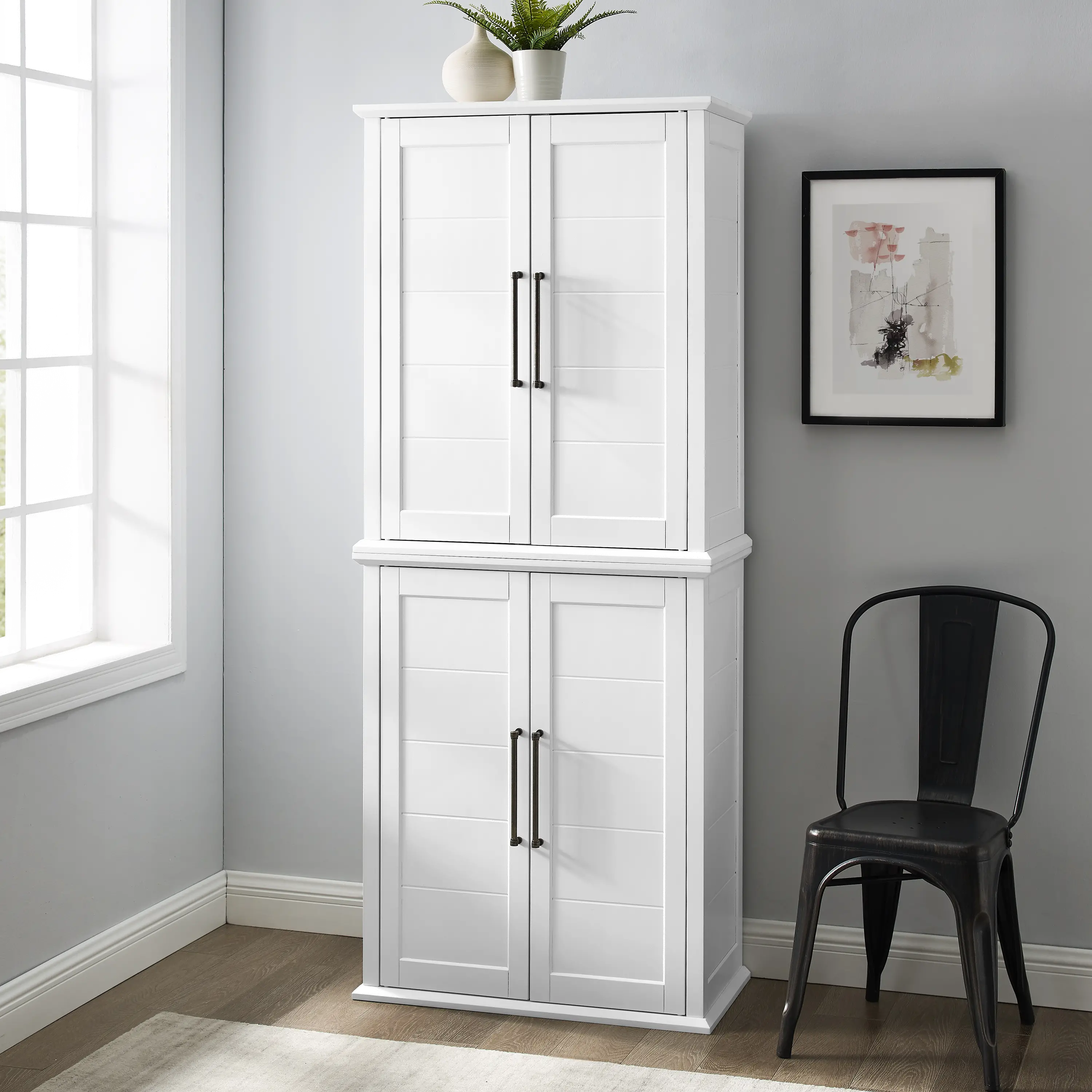KF33021WH Bartlett White Tall Storage Pantry-3