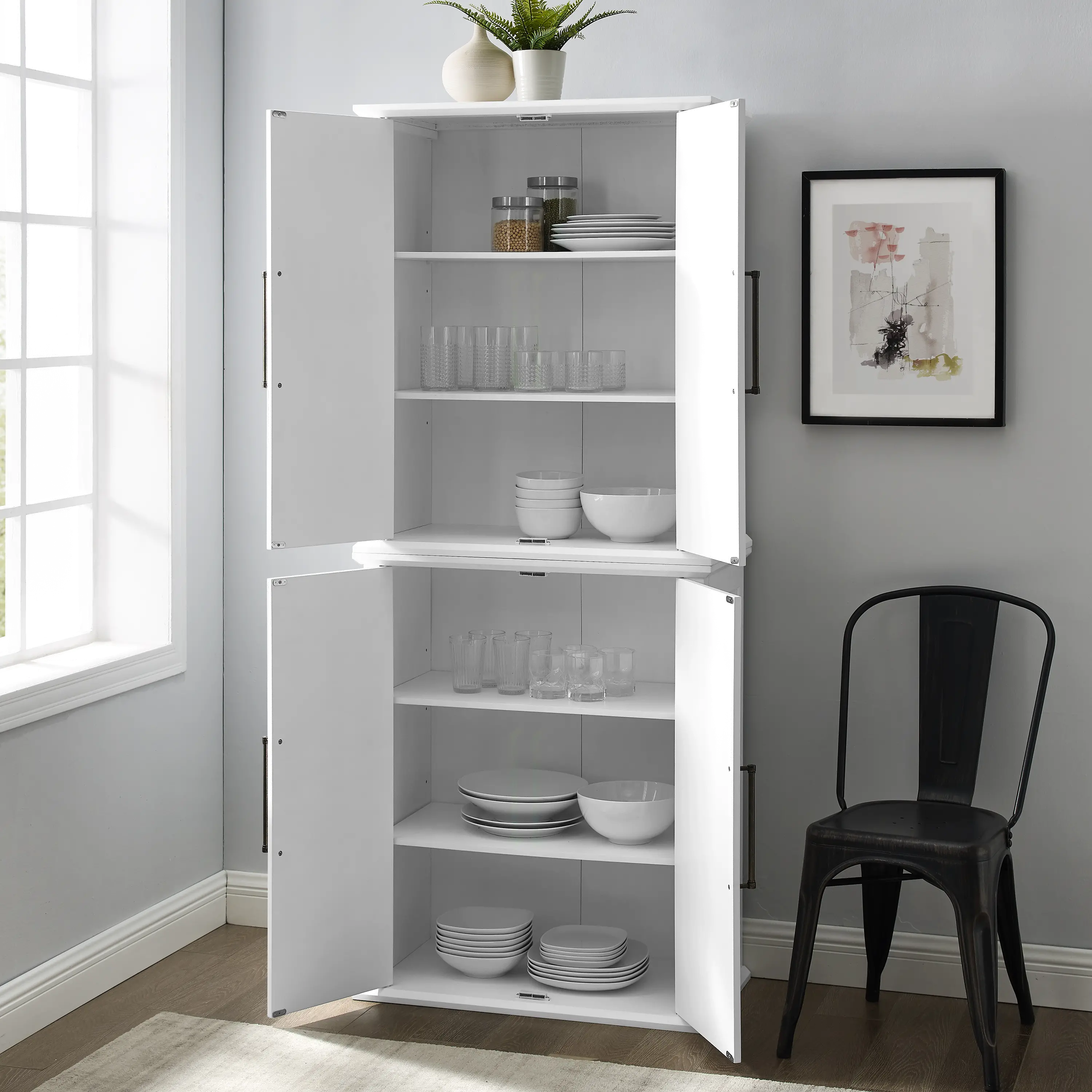 KF33021WH Bartlett White Tall Storage Pantry-4