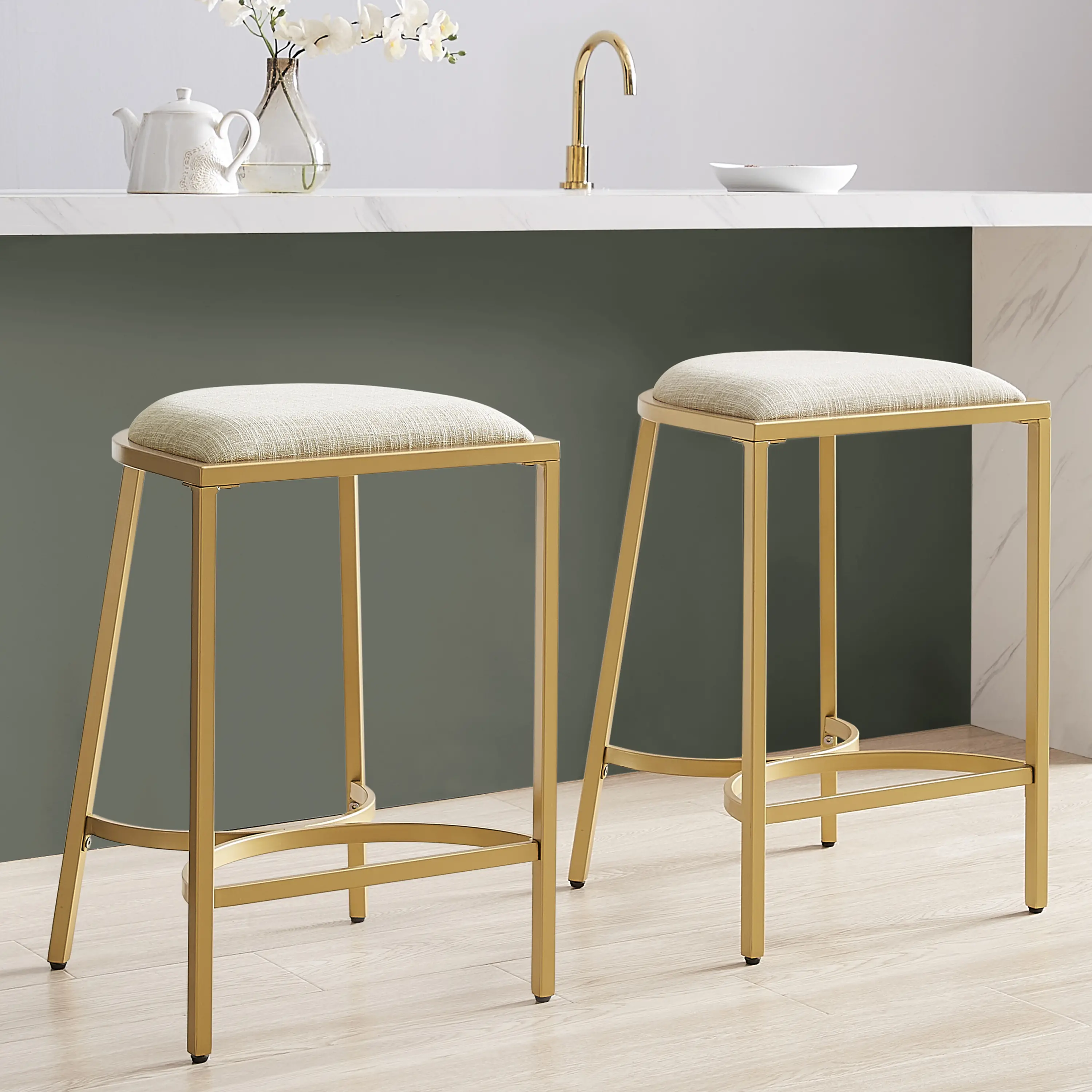CF502624GL-OL Ellery Gold Counter Height Stool, Set of 2-2