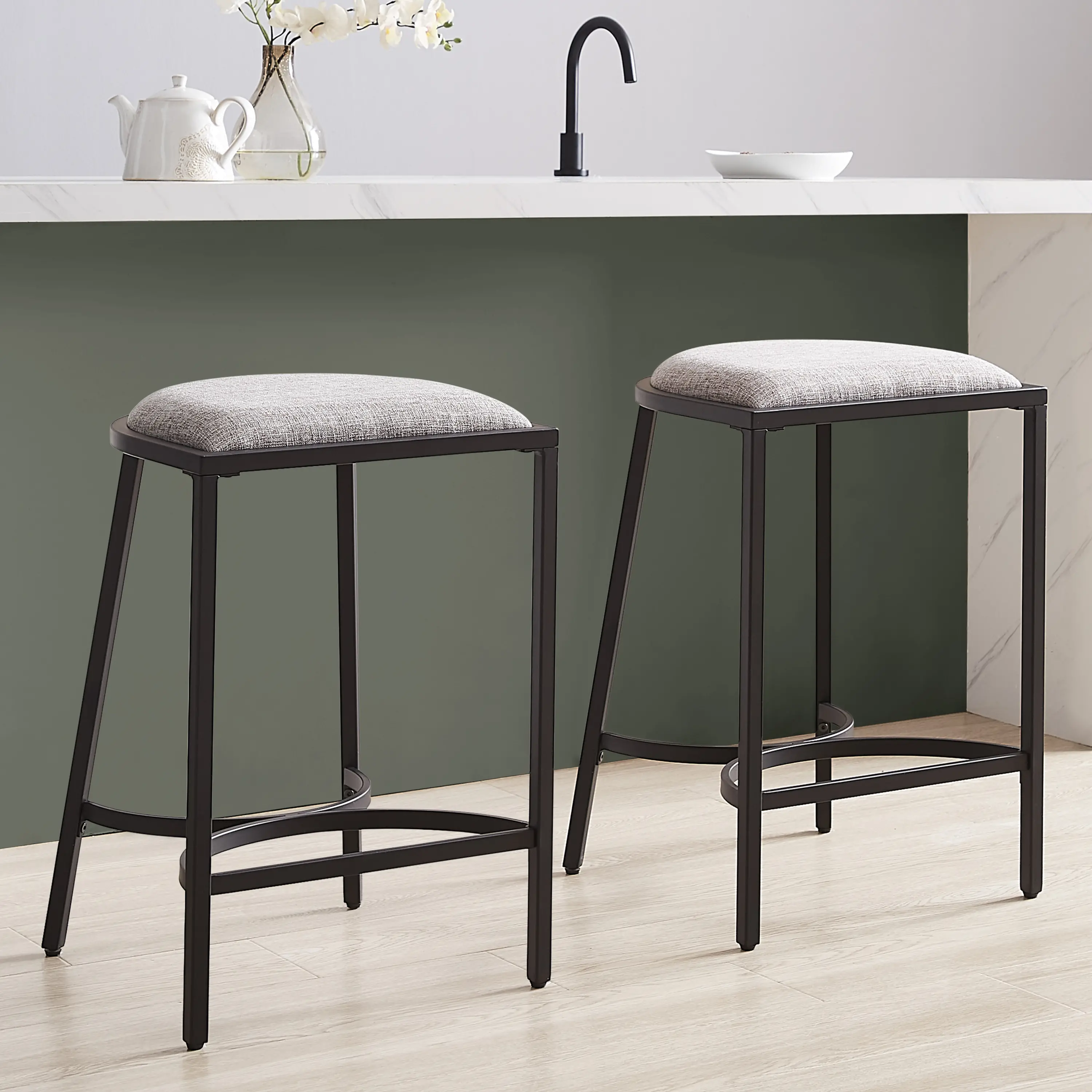 CF502624MB-GY Ellery Black Counter Height Stool, Set of 2-2