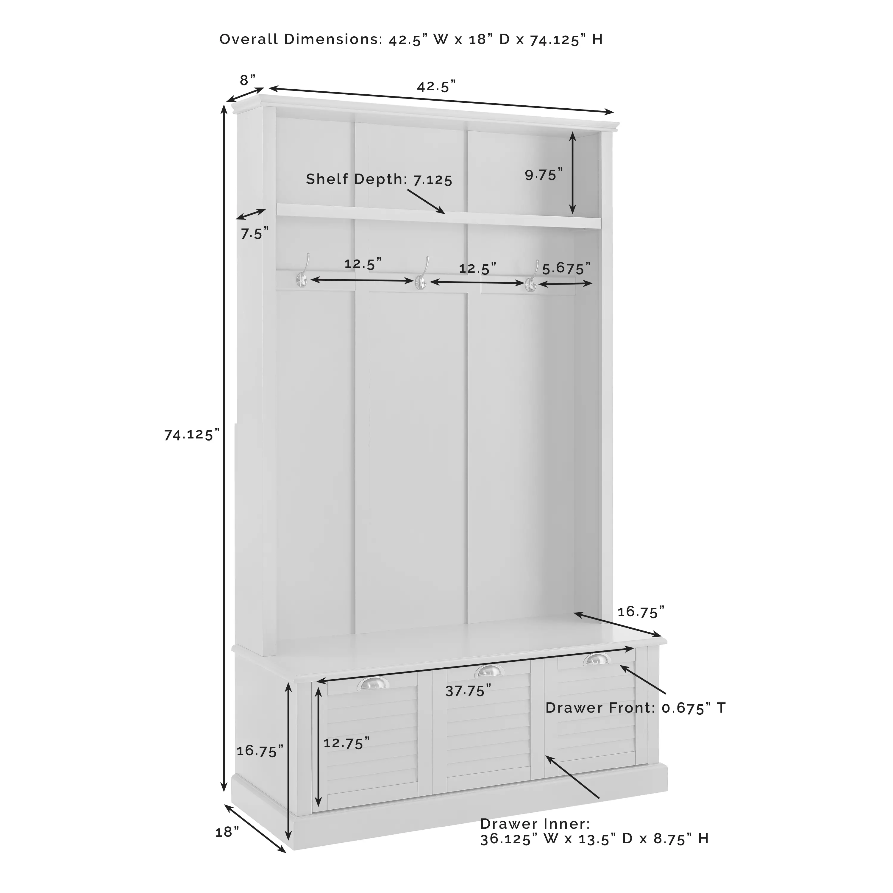 CF6024-NV Ellison Navy Blue Hall Tree-11