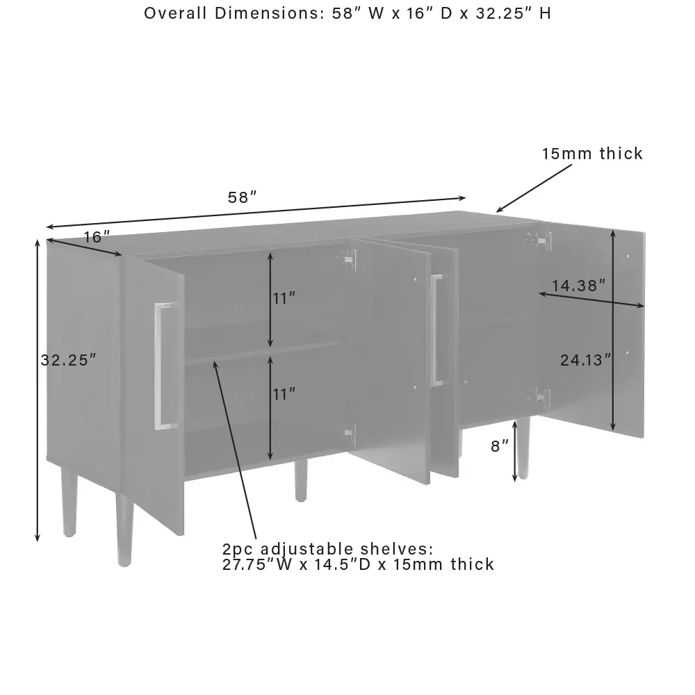 CF4214-MA Everett Brown Sideboard-8