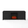 KF100758BK Gordon 58 Black TV Stand with Fireplace