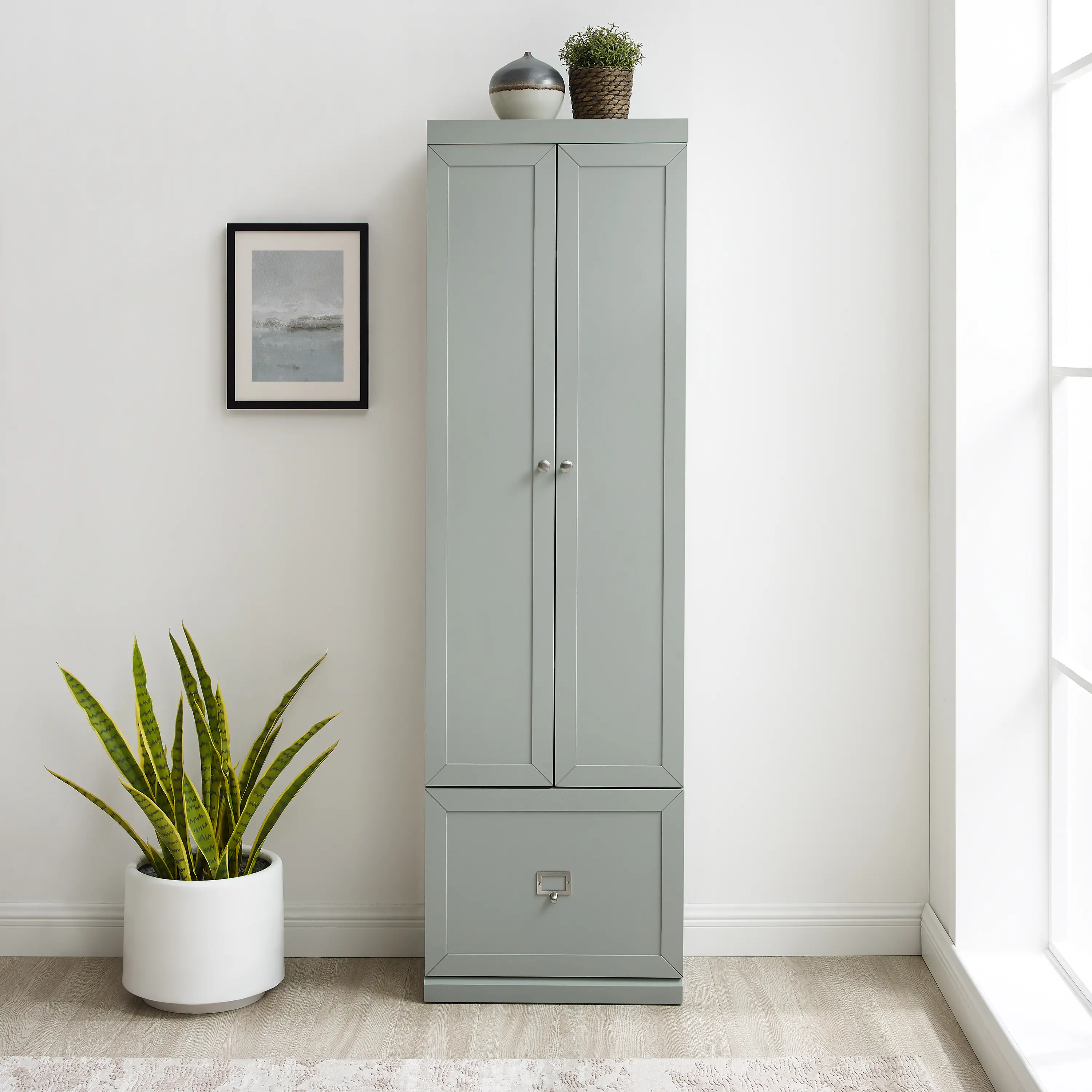 CF6026-GY Harper Gray Storage Pantry-3