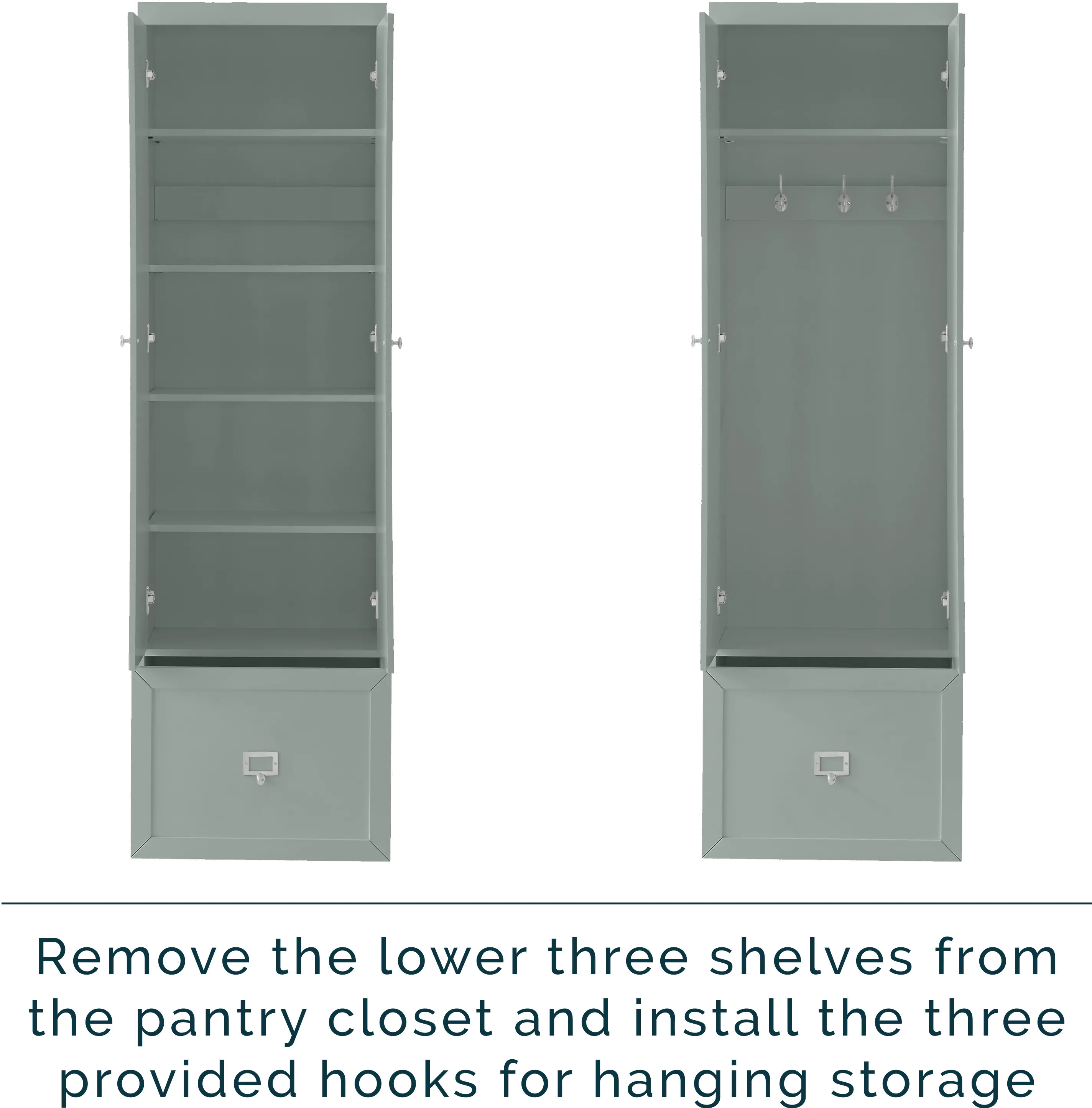 CF6026-GY Harper Gray Storage Pantry-1