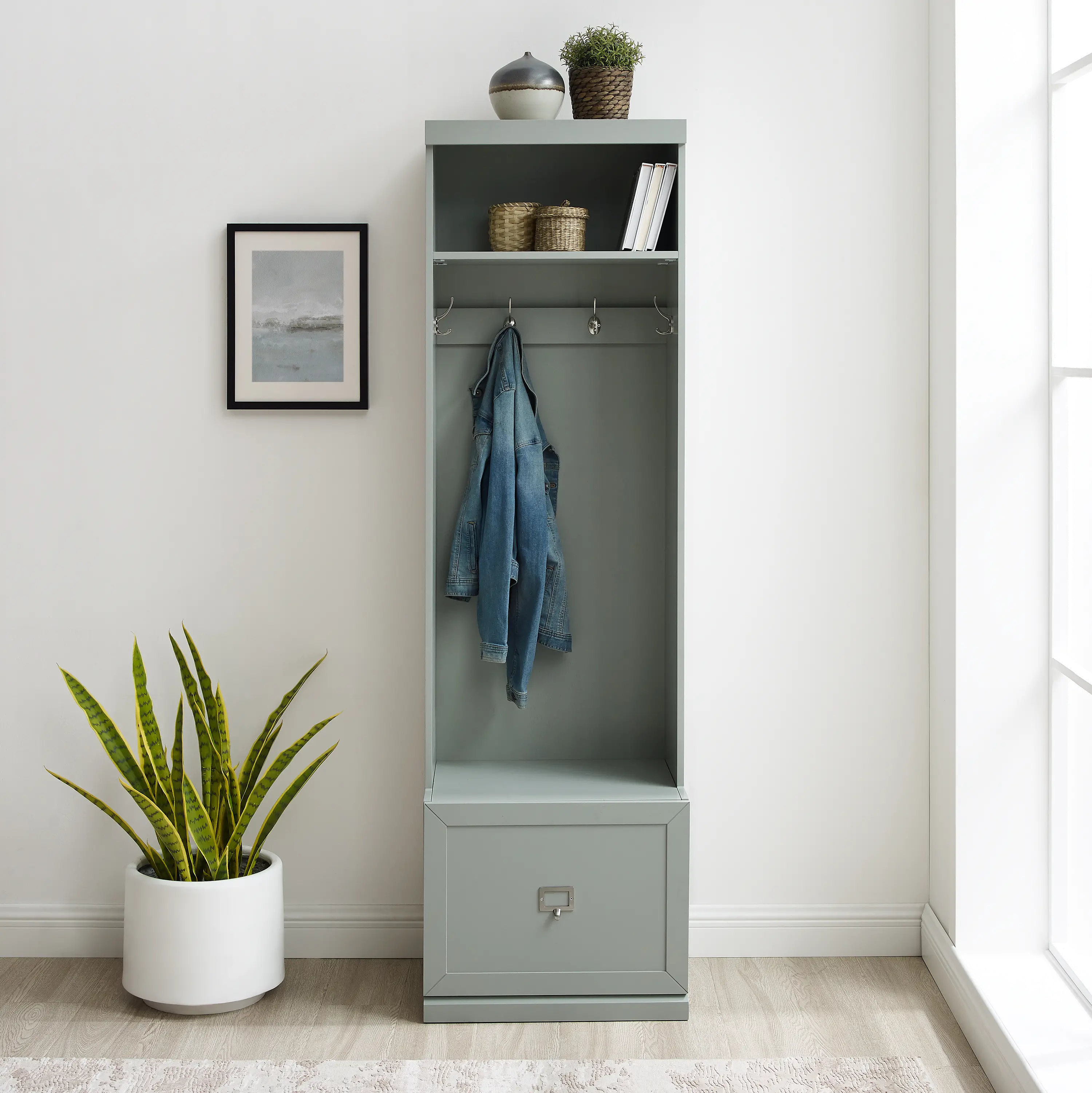 CF6025-GY Harper Modern Gray Hall Tree-2