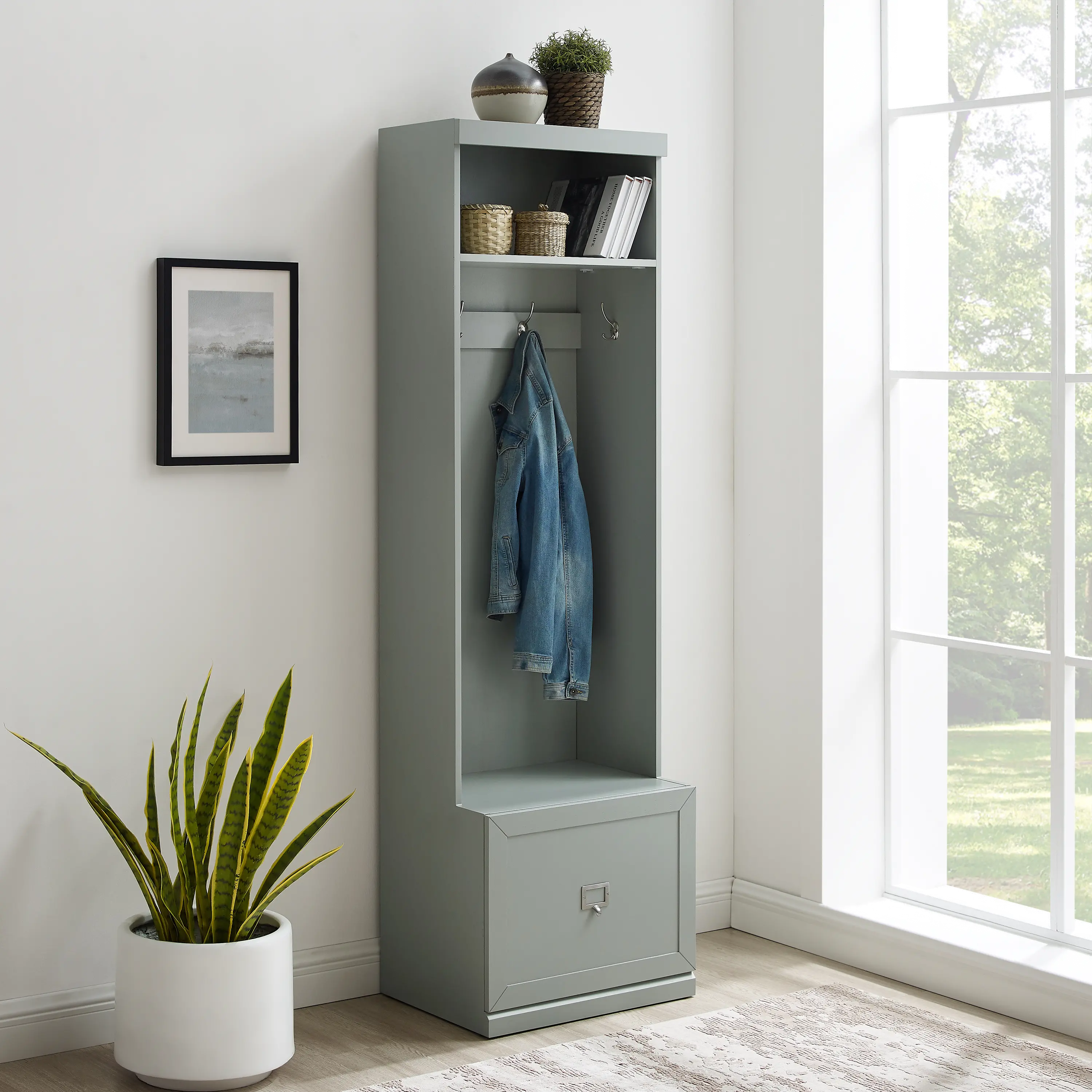 CF6025-GY Harper Modern Gray Hall Tree-3