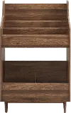 CF1123-WA Liam Walnut Brown Record Storage Stand
