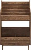 CF1123-WA Liam Walnut Brown Record Storage Stand