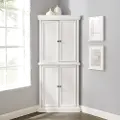 KF33022WH Shoreline White Corner Pantry Cabinet
