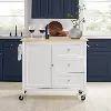KF30090NA-WH Soren White Kitchen Island with Wood Top