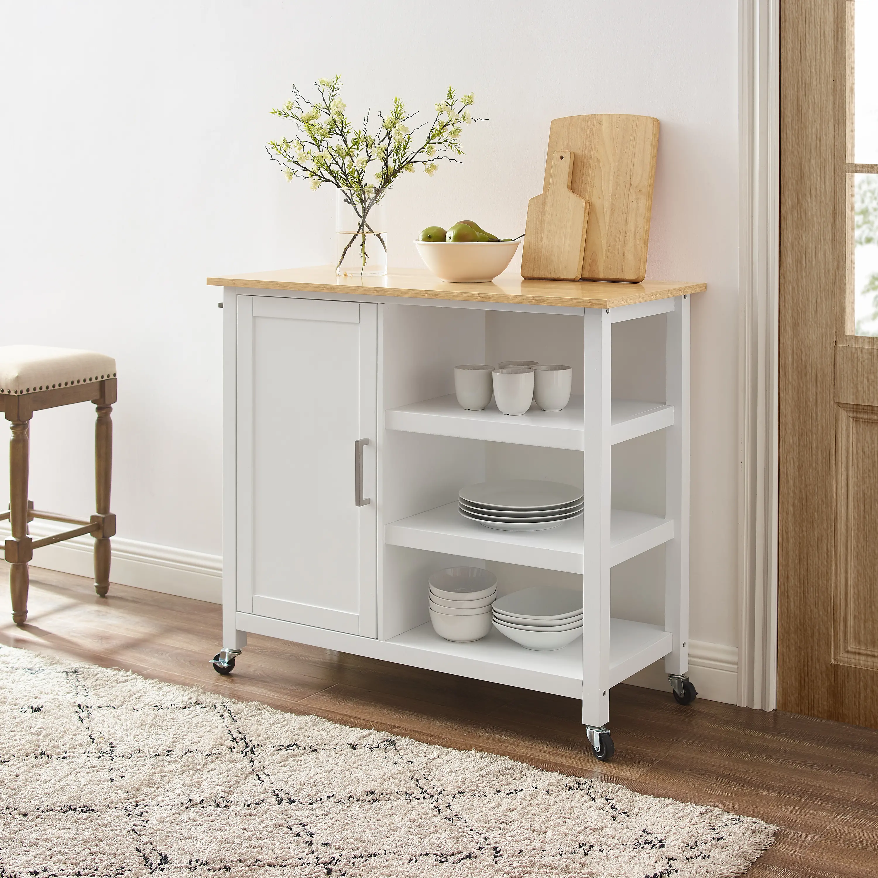 CF3035NA-WH Tristan White Open Kitchen Island-3