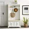 CF6039-WH Holbrook Distressed White Hall Tree