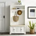 CF6039-WH Holbrook Distressed White Hall Tree
