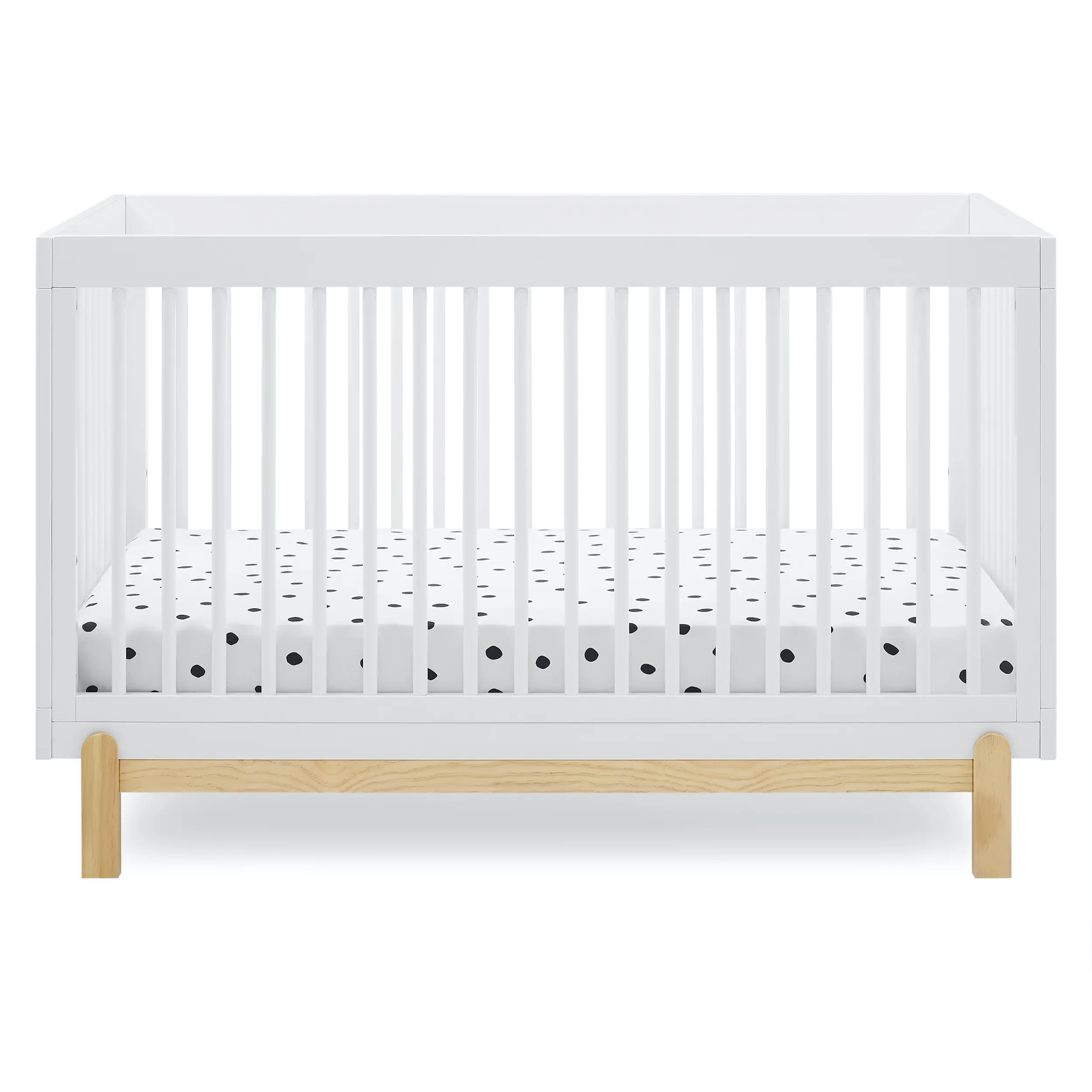 Poppy White 4-in-1 Convertible Crib-1