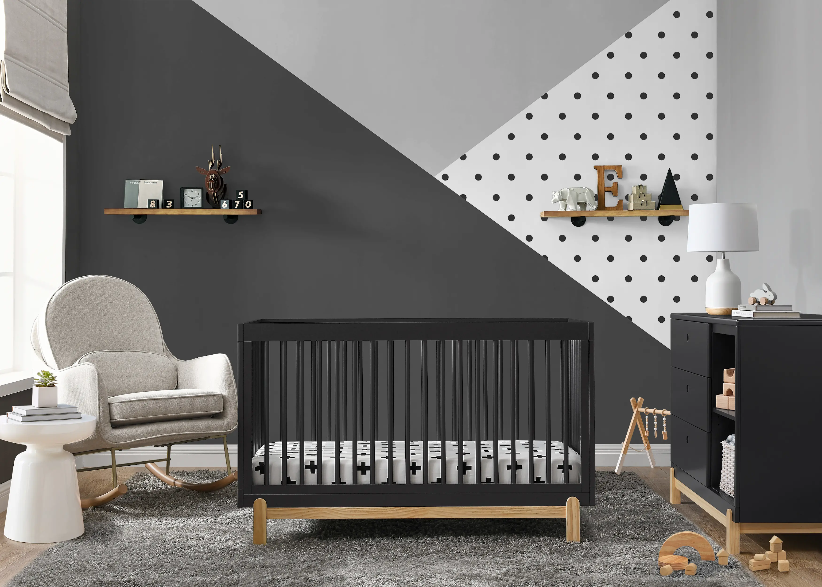 Poppy Dark Gray 4-in-1 Convertible Crib-2