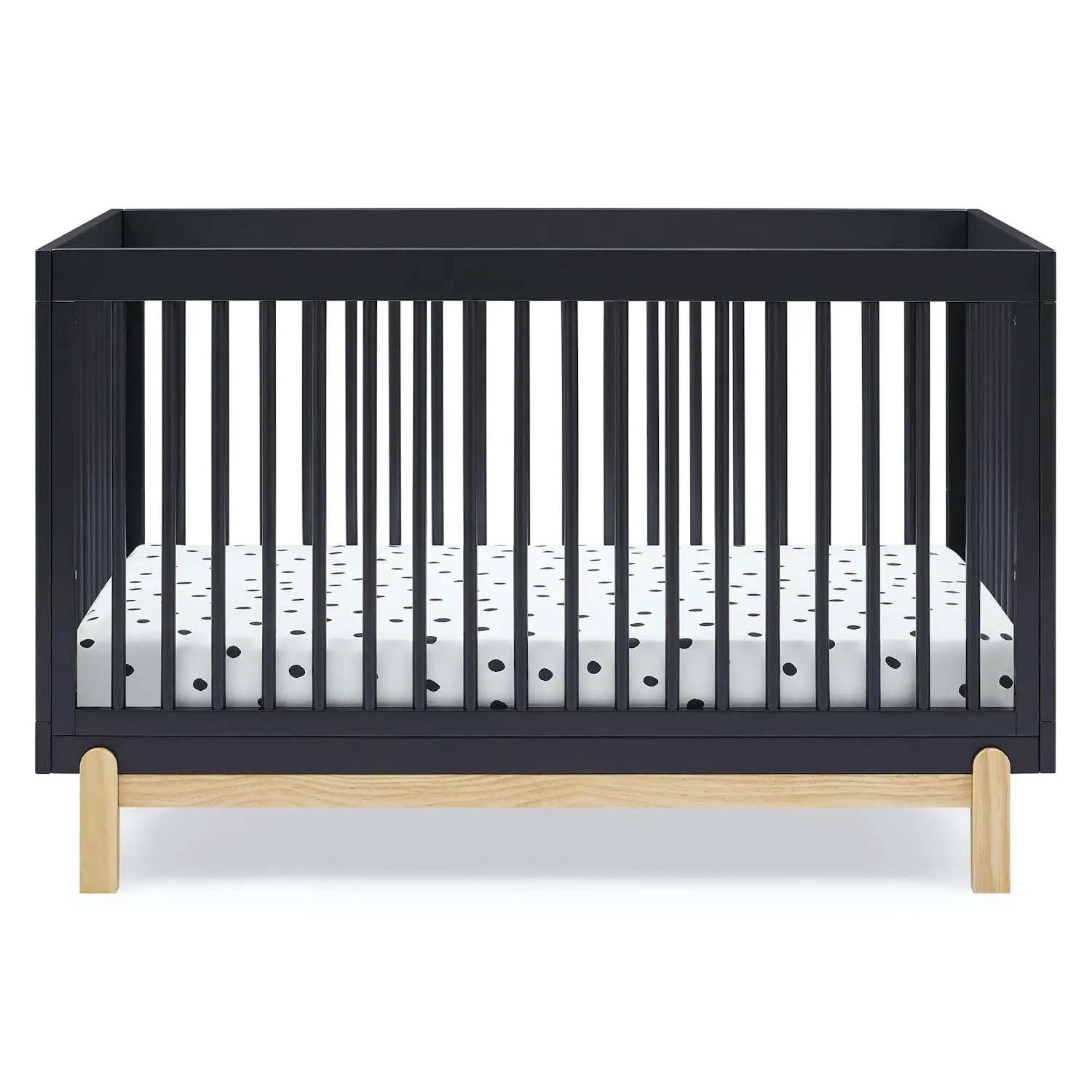 Poppy Dark Gray 4-in-1 Convertible Crib-1