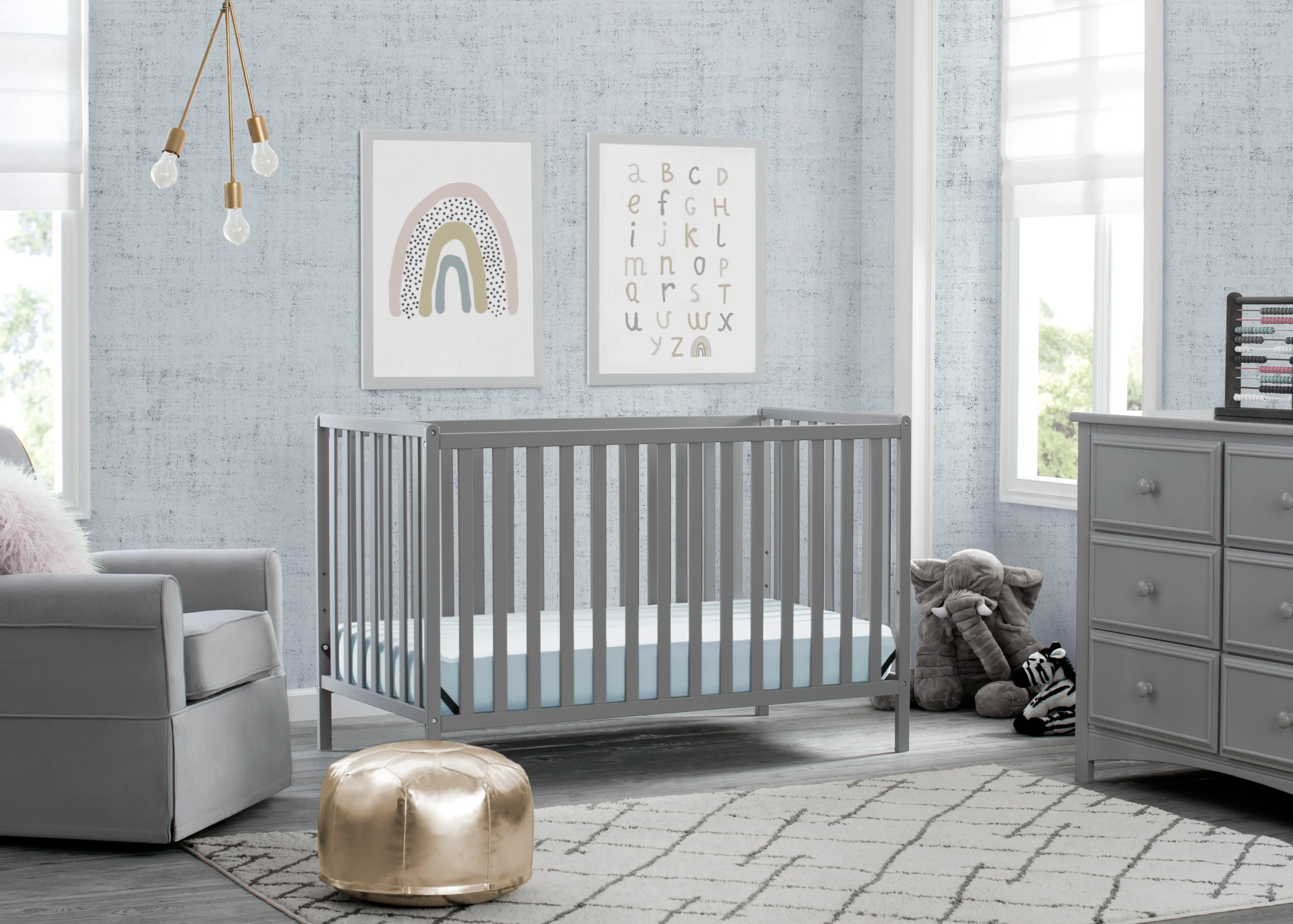 Heartland Gray 4-in-1 Convertible Crib-1