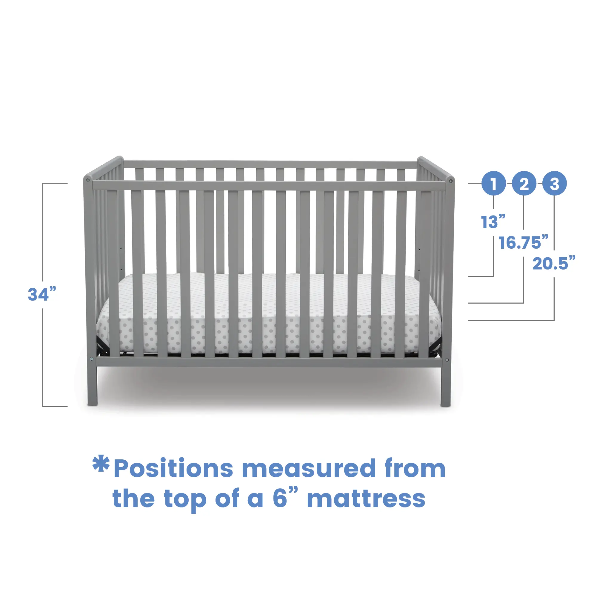 Heartland Gray 4-in-1 Convertible Crib-7