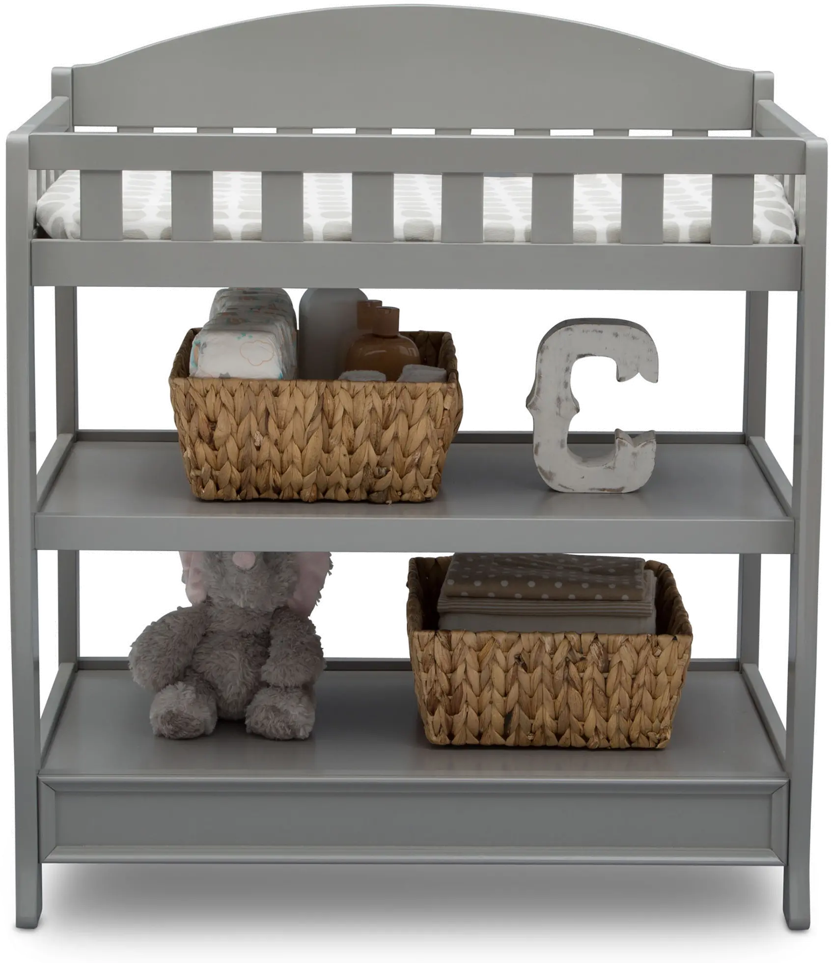 Wilmington Gray Changing Table with Pad-2