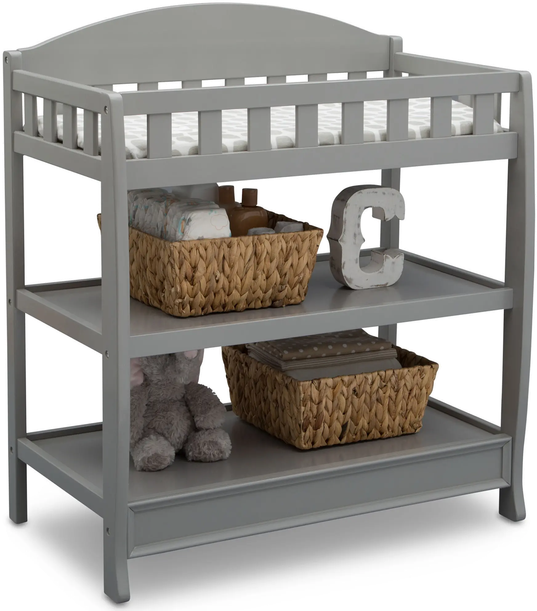 Wilmington Gray Changing Table with Pad-3